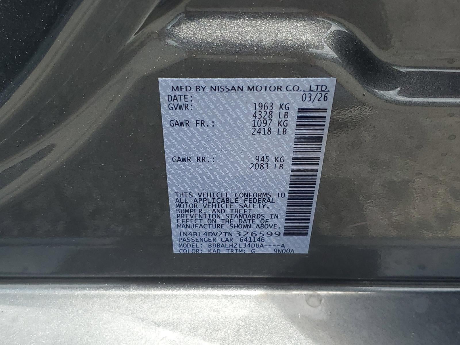 2026 Nissan Altima SV FWD