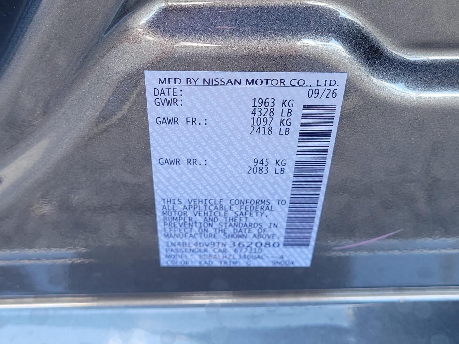 2026 Nissan Altima SV FWD