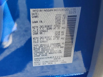 2026 Nissan Frontier Crew Cab 4x2 SV