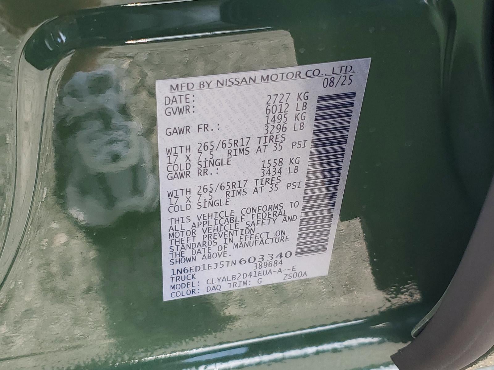 2026 Nissan Frontier Crew Cab 4x2 SV