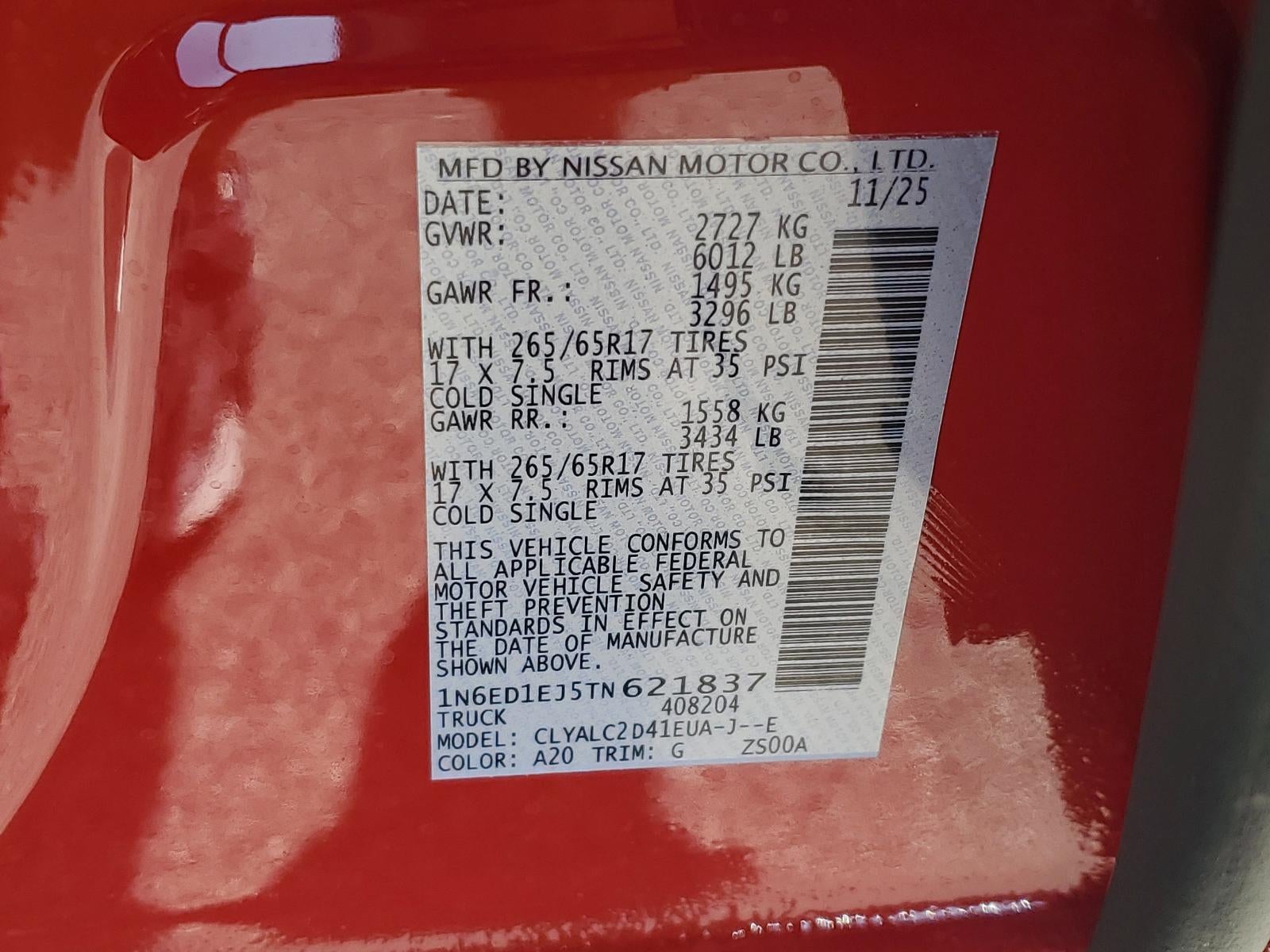 2026 Nissan Frontier Crew Cab 4x2 SV