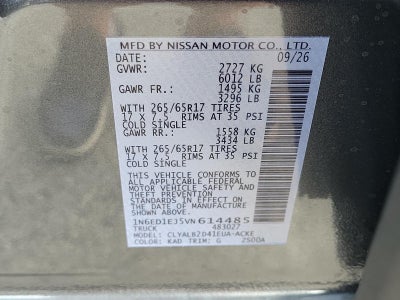 2027 Nissan Frontier Crew Cab 4x2 SV