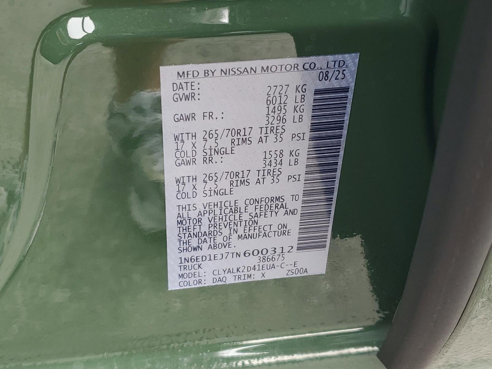 2026 Nissan Frontier Crew Cab 4x2 PRO-X