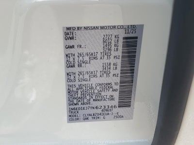 2026 Nissan Frontier Crew Cab 4x2 SV