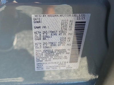 2026 Nissan Frontier Crew Cab 4x2 PRO-X