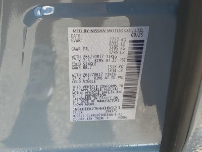 2026 Nissan Frontier Crew Cab 4x4 PRO-4X