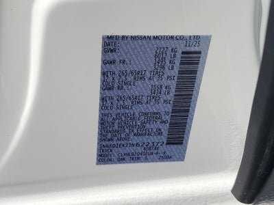 2026 Nissan Frontier Crew Cab 4x4 SV