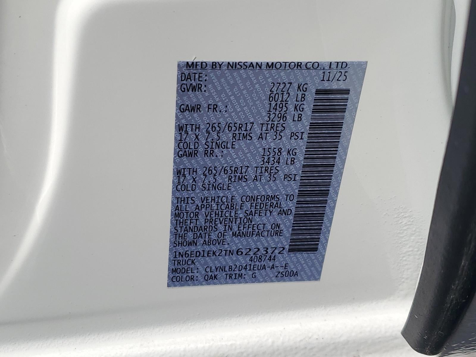 2026 Nissan Frontier Crew Cab 4x4 SV