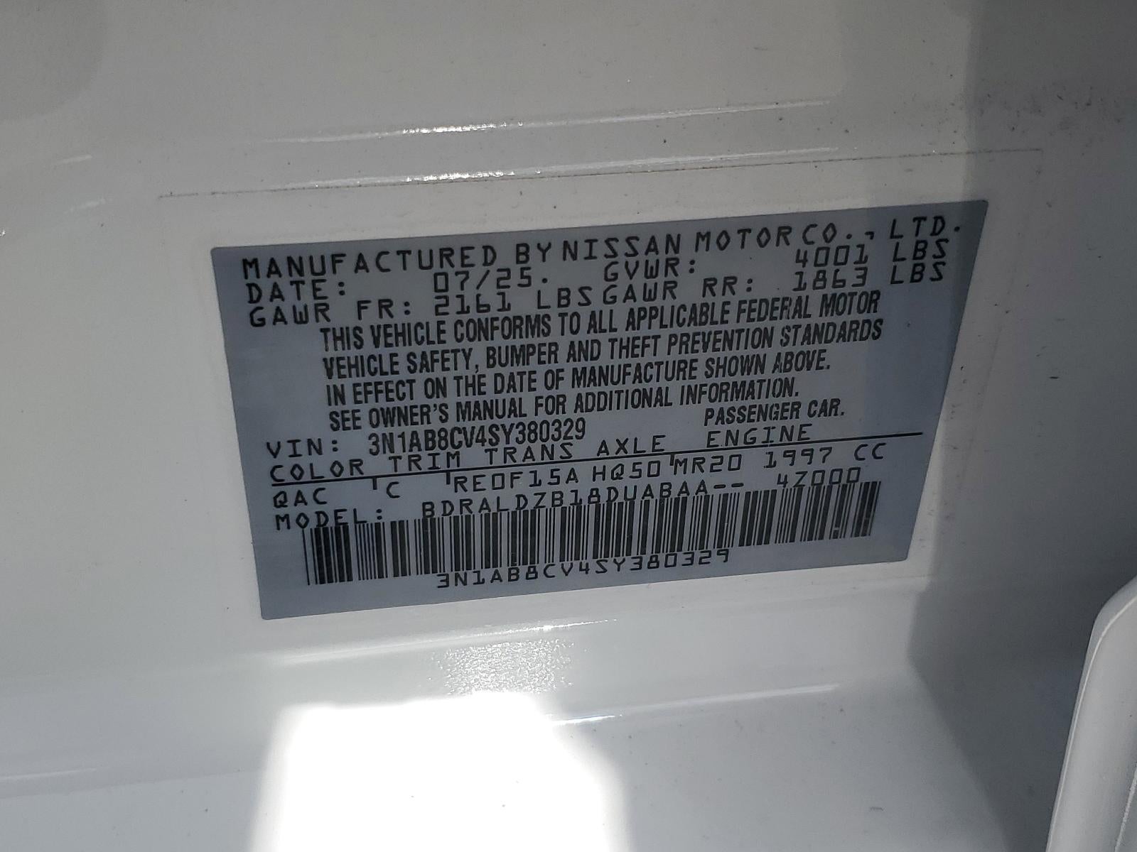 2025 Nissan Sentra SV CVT