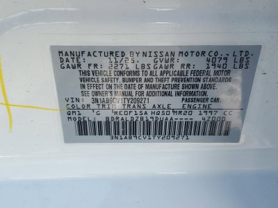 2026 Nissan Sentra SV Sedan