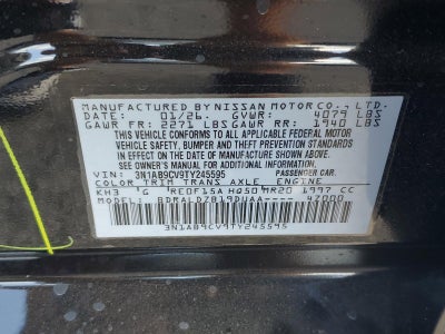 2026 Nissan Sentra SV Sedan