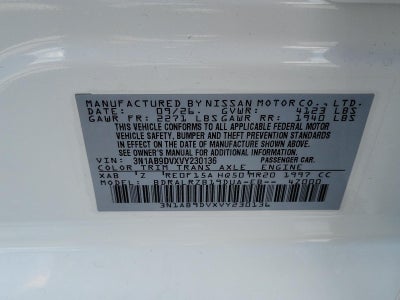 2027 Nissan Sentra SR Sedan