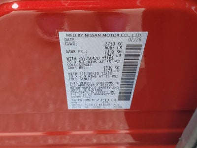 2026 Nissan Pathfinder Platinum 2WD