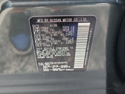 2026 Nissan Armada 4x2 Platinum