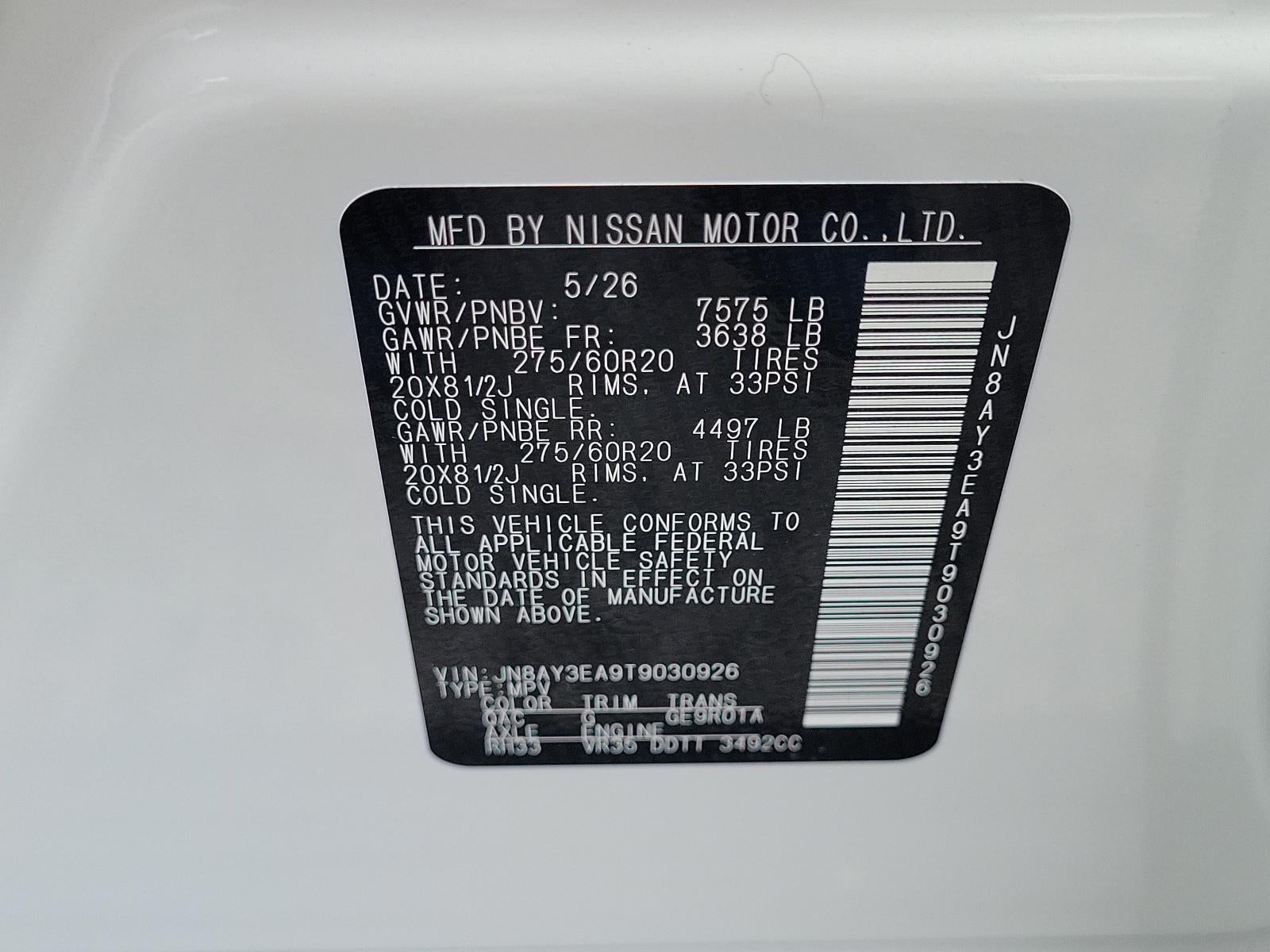 2026 Nissan Armada 4x2 Platinum