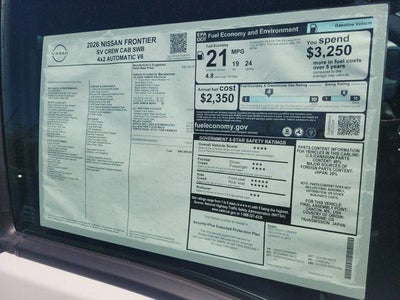 2026 Nissan Frontier Crew Cab 4x2 SV