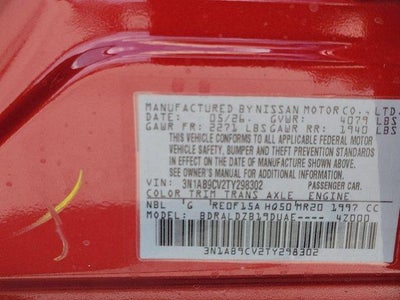 2026 Nissan Sentra SV Sedan