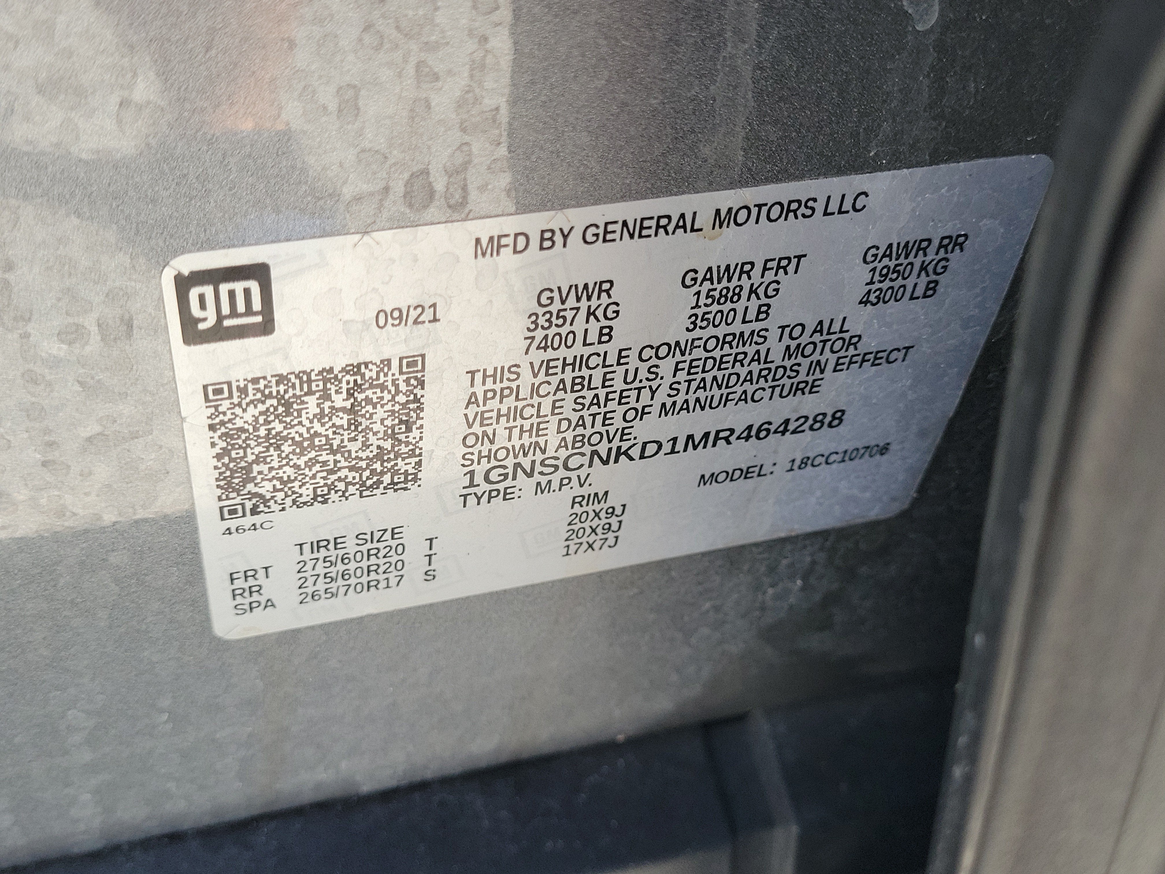 2021 Chevrolet Tahoe LT