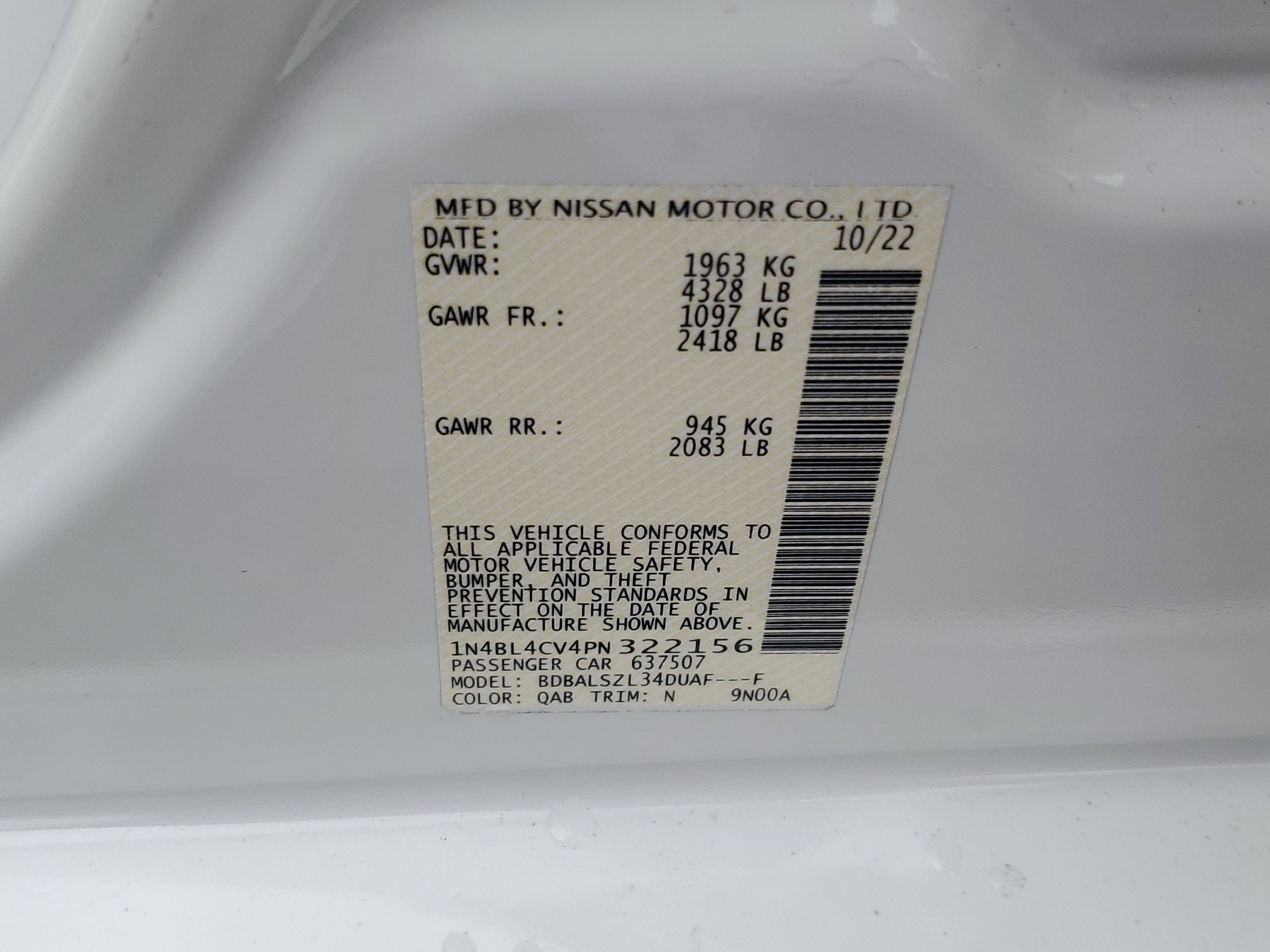 2023 Nissan Altima 2.5 SR