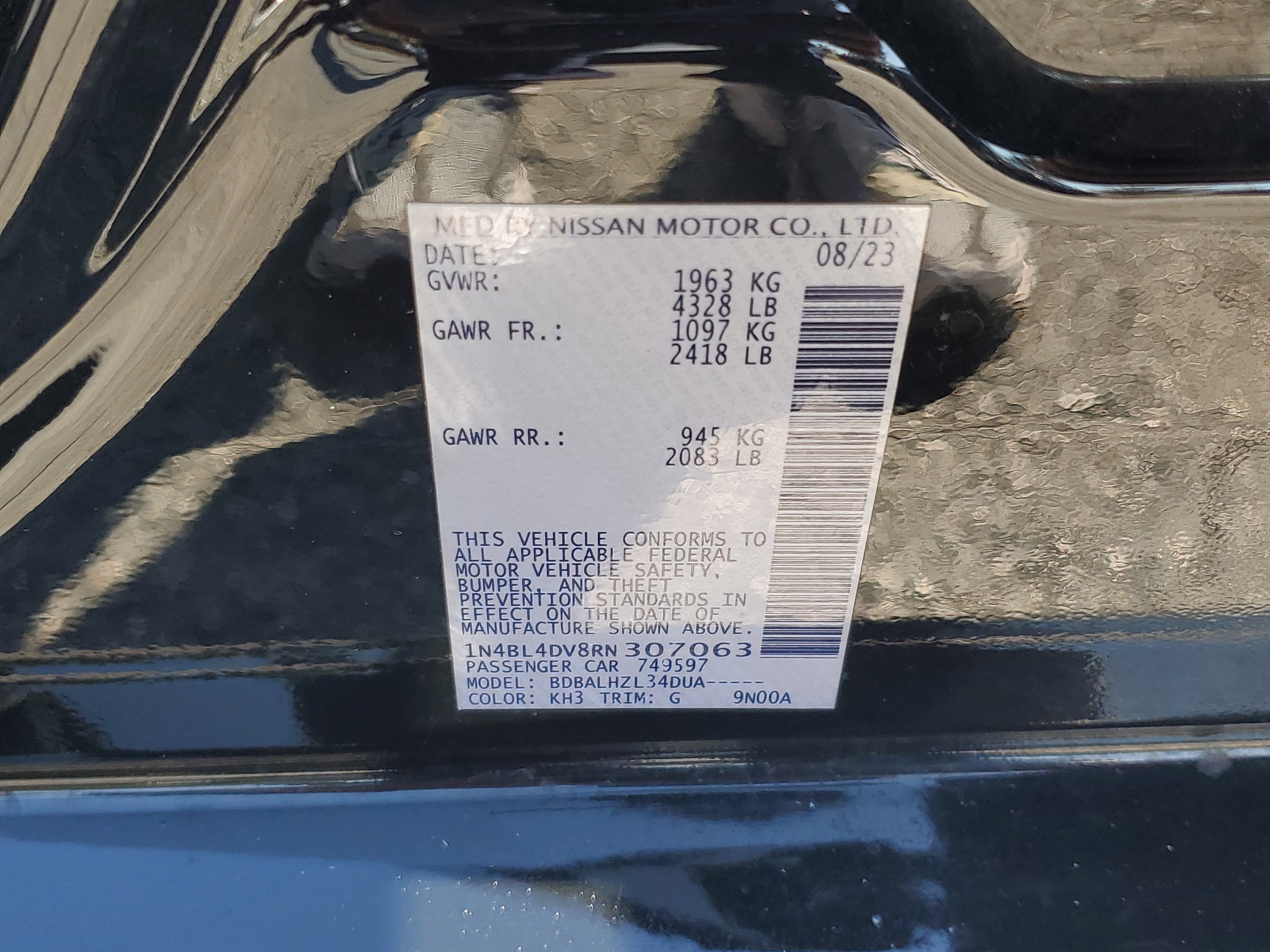 2024 Nissan Altima 2.5 SV