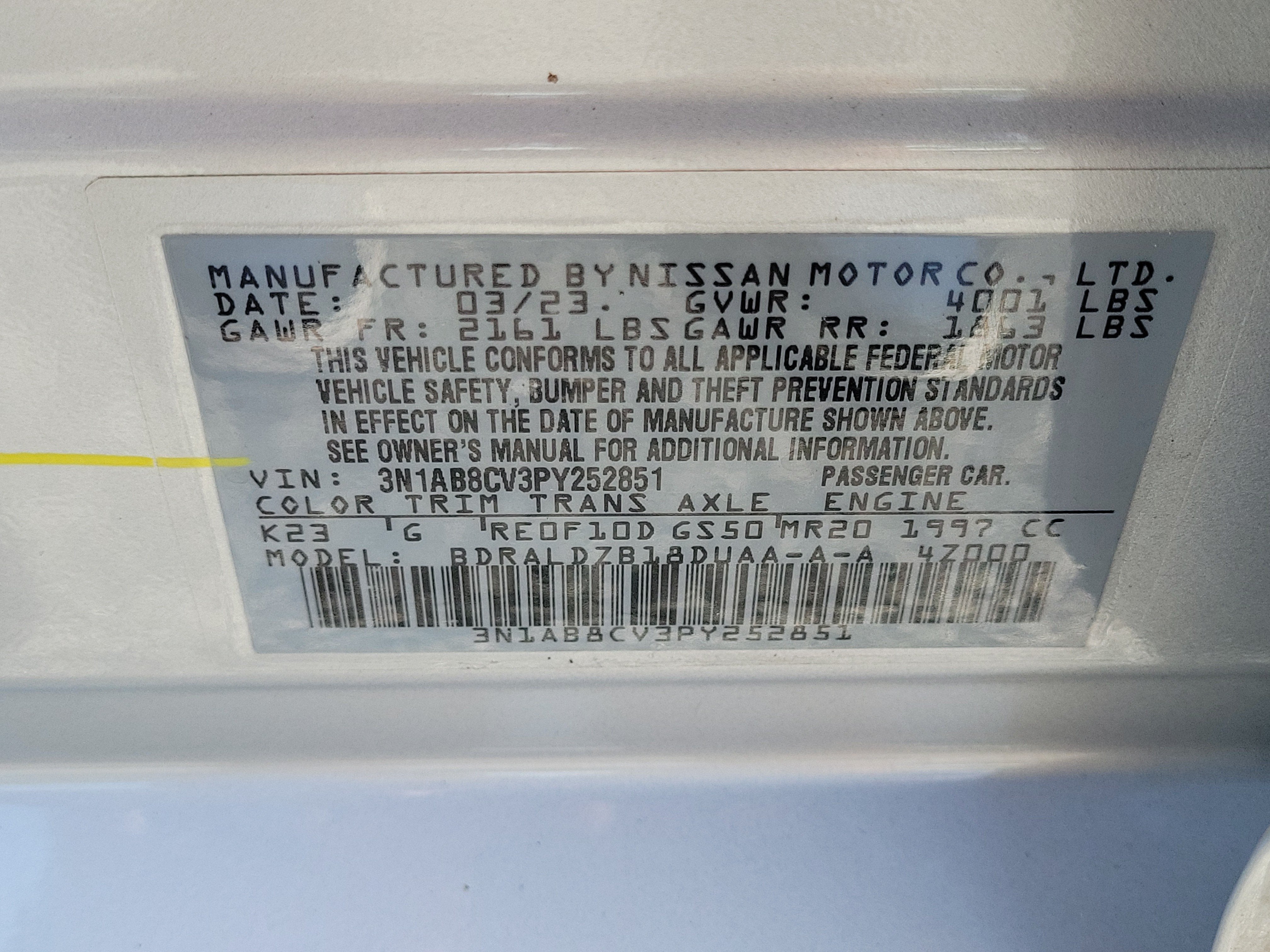 2023 Nissan Sentra SV