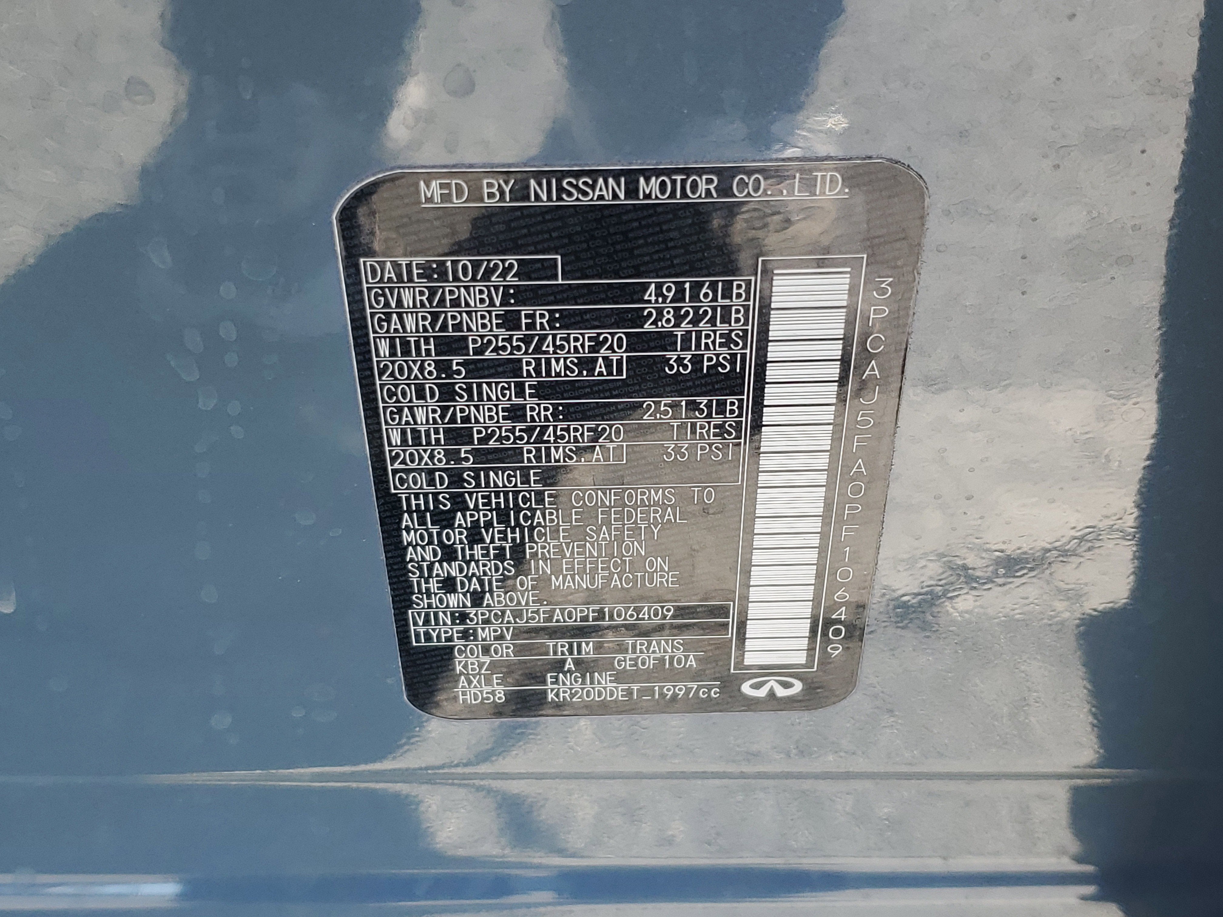 2023 INFINITI QX50 SPORT