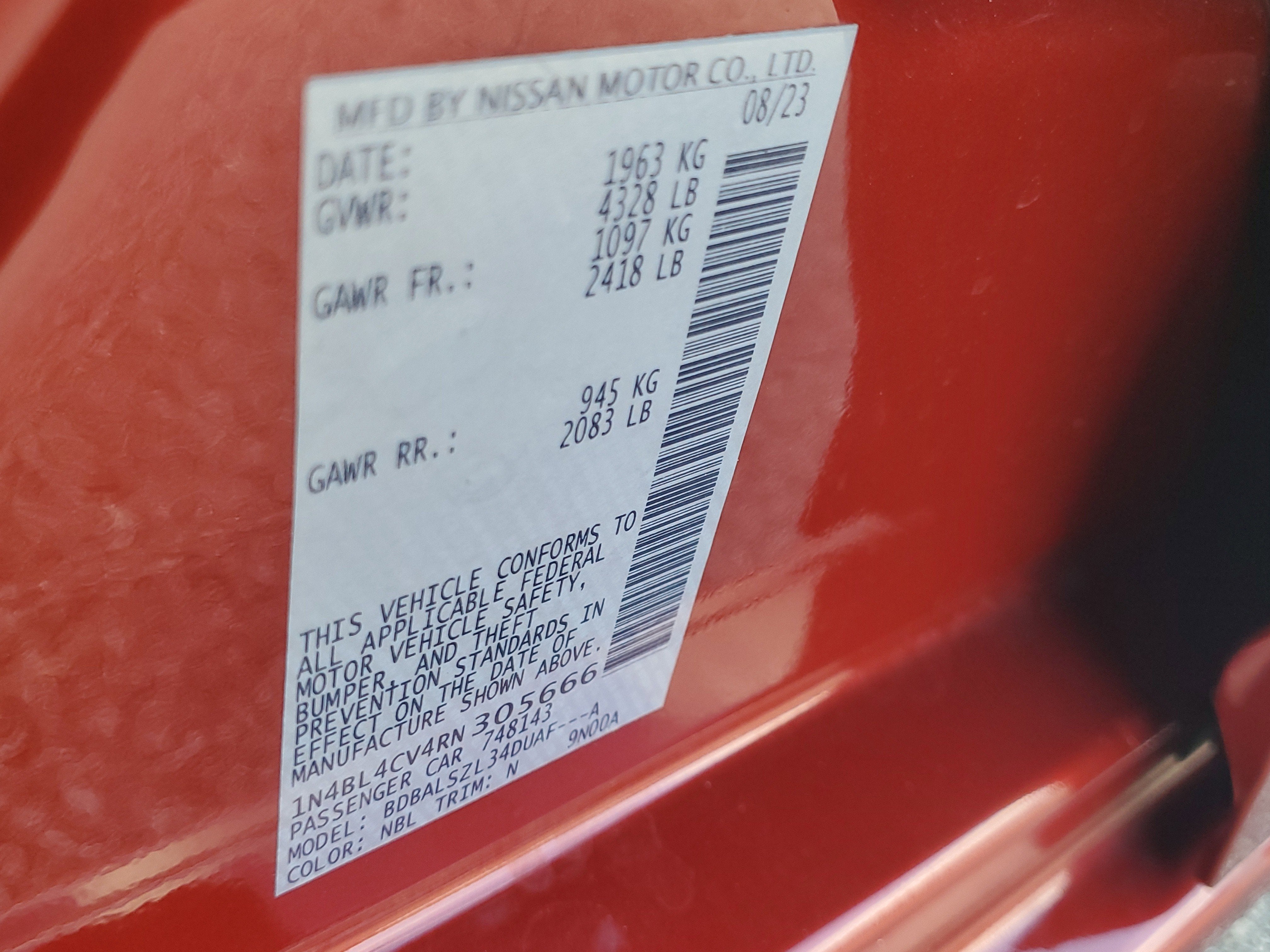 2024 Nissan Altima 2.5 SR