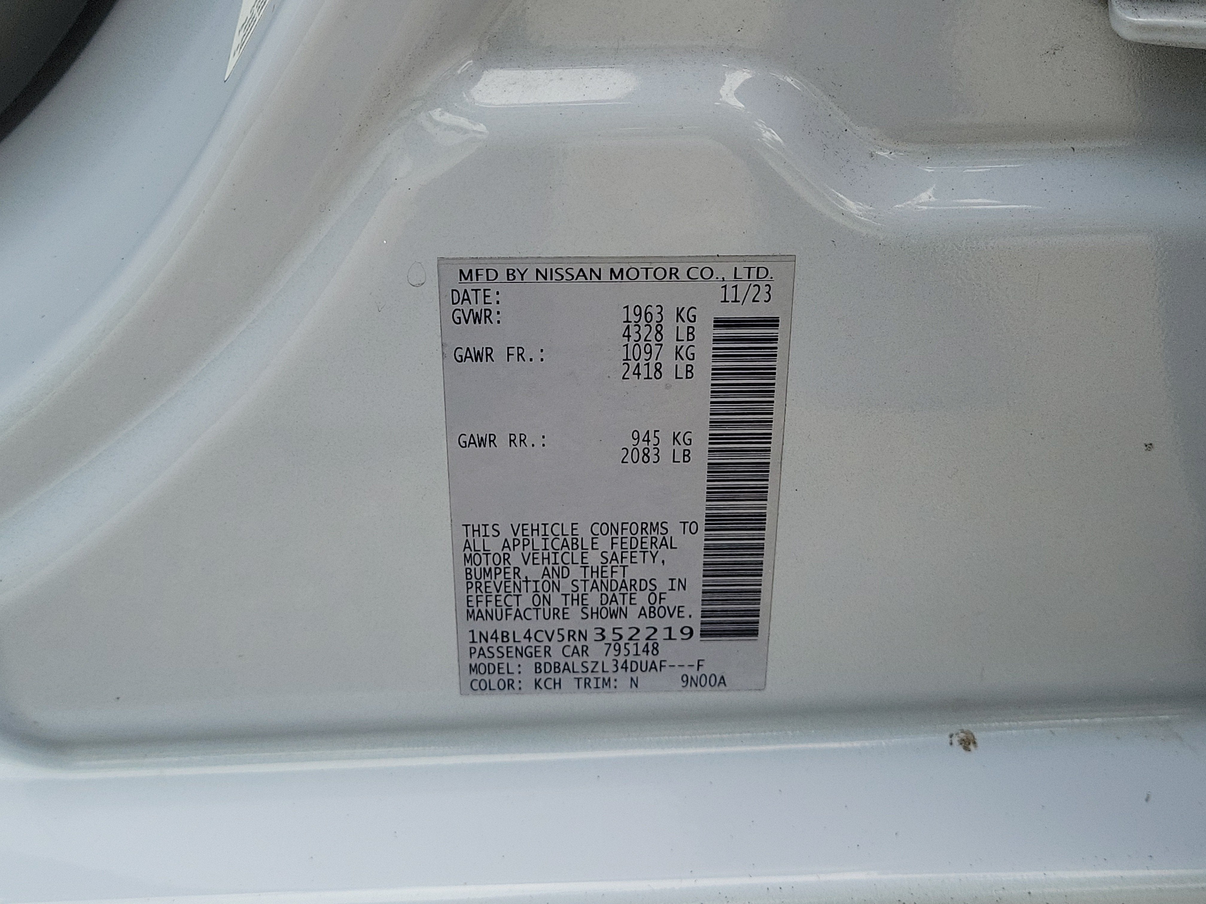2024 Nissan Altima 2.5 SR