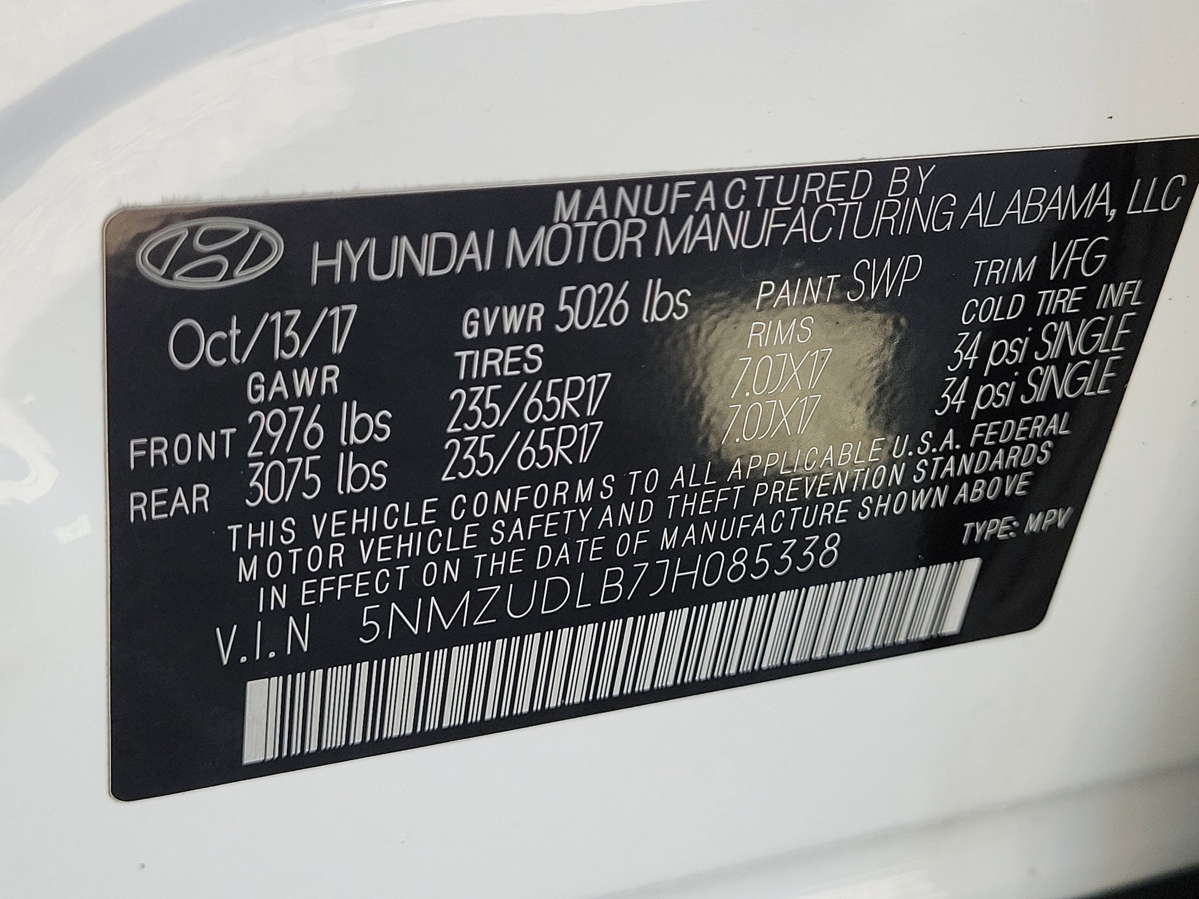 2018 Hyundai Santa Fe Sport 2.4L