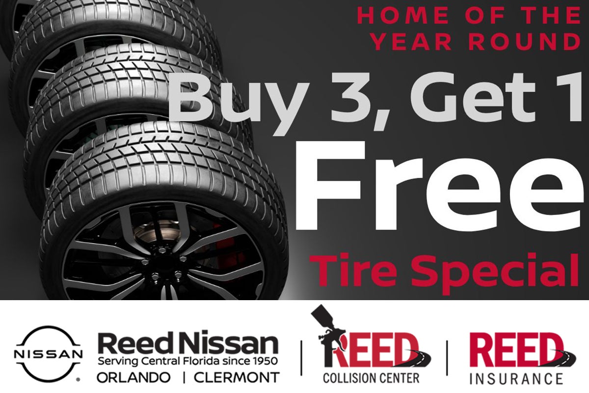 Home of the year round
Buy 3 Get 1 Free Tire Special